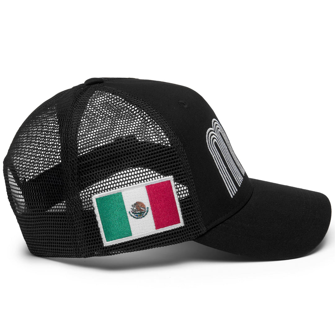 Gorra de esquí unisex negra de malla de poliéster main