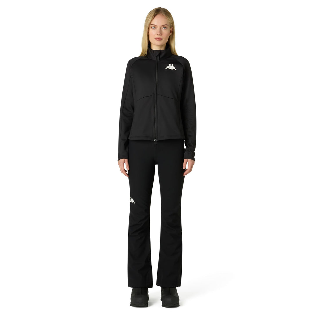 Black Women's Slim Fit Technical Fleece Jumper for Skiing main