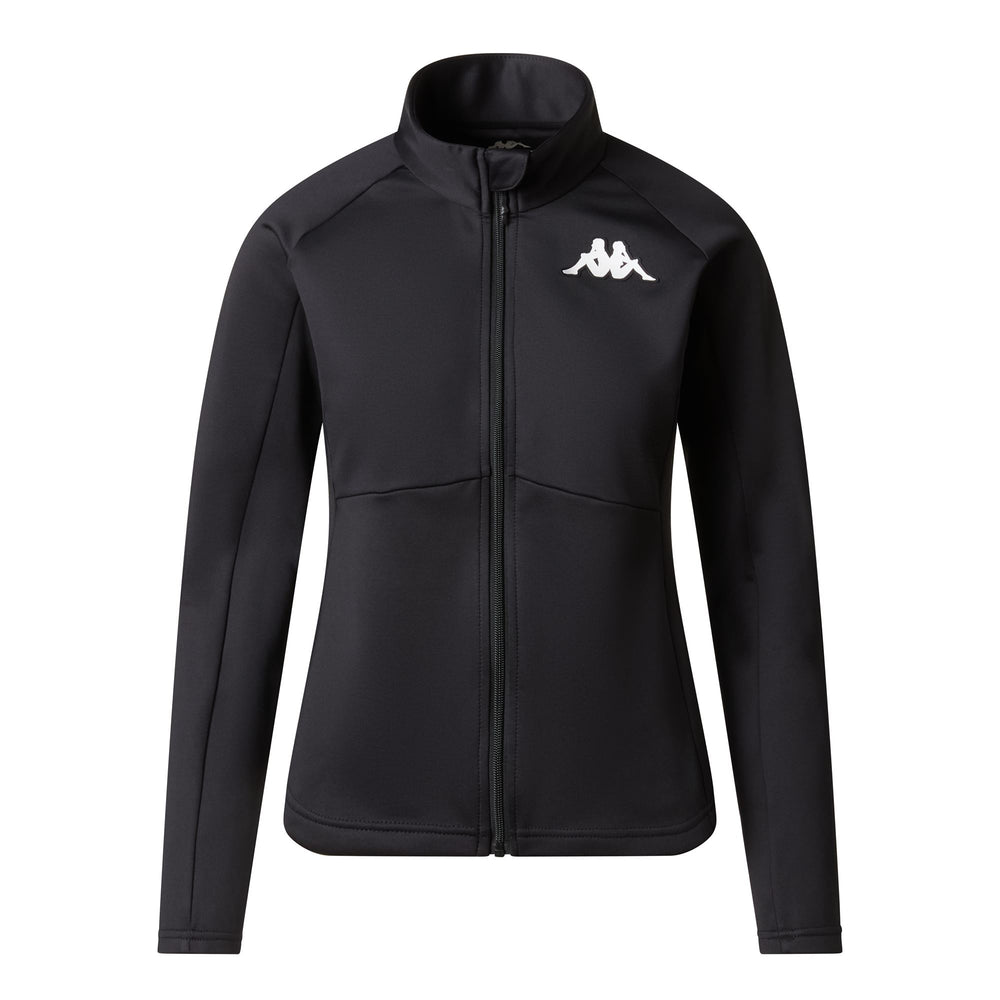 Black Women's Slim Fit Technical Fleece Jumper for Skiing 02