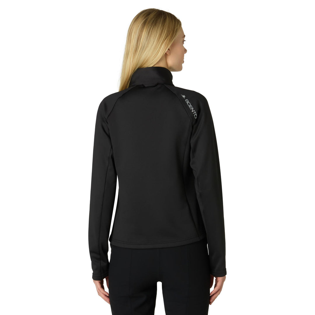 Black Women's Slim Fit Technical Fleece Jumper for Skiing main