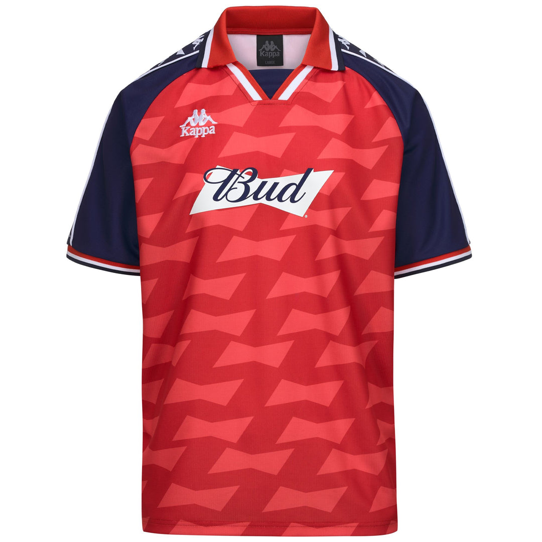 Polo décontracté rouge et bleu pour homme 01