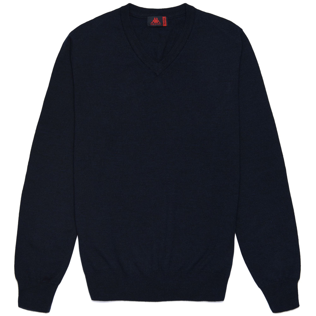 Jersey clásico de lana azul marino para hombre 01