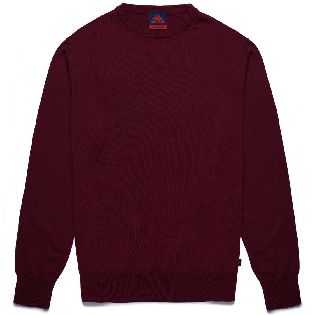 Maglione Classico Rosso Uomo in Lana Vergine 01