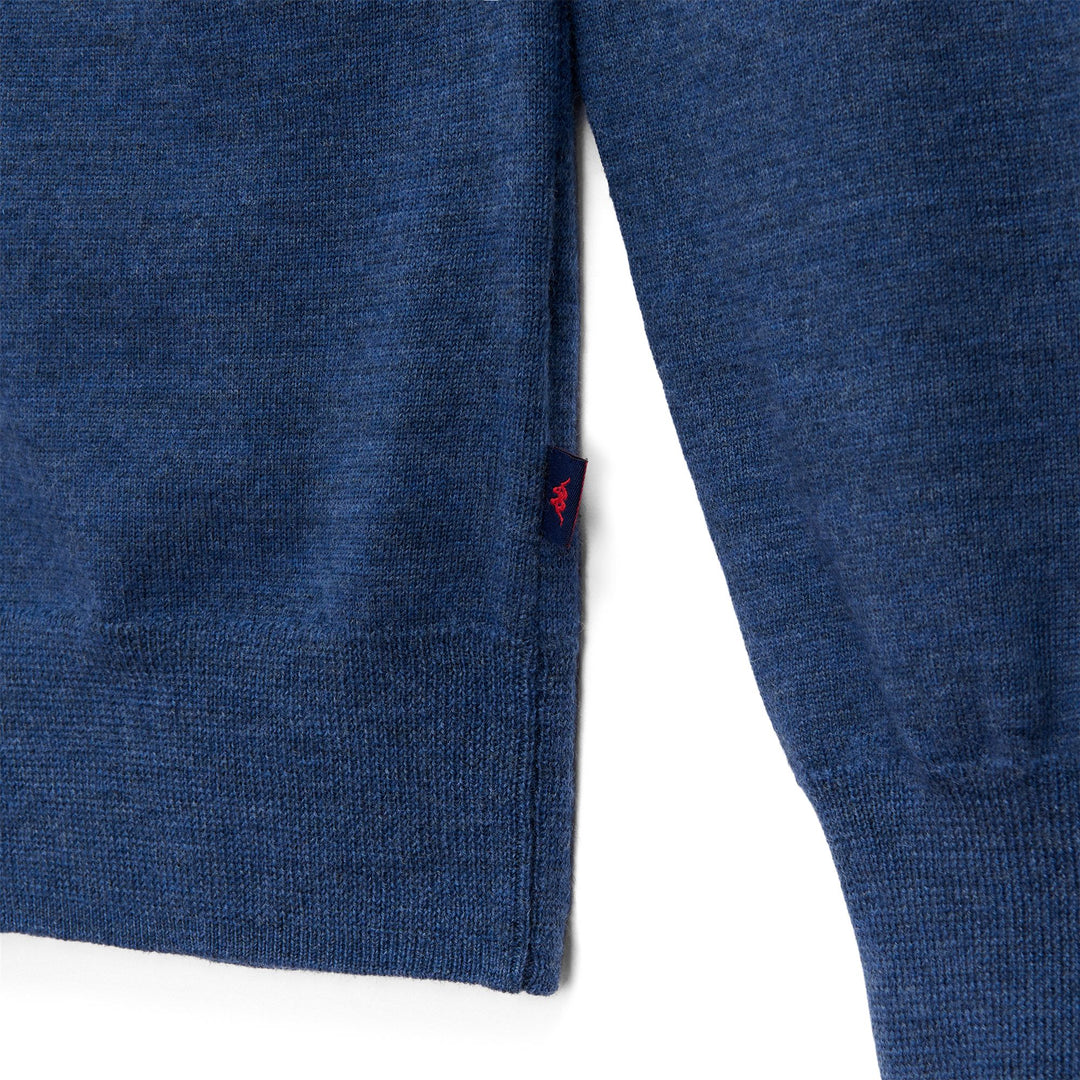Men's Blue Classic Fit Merino Wool Pullover main