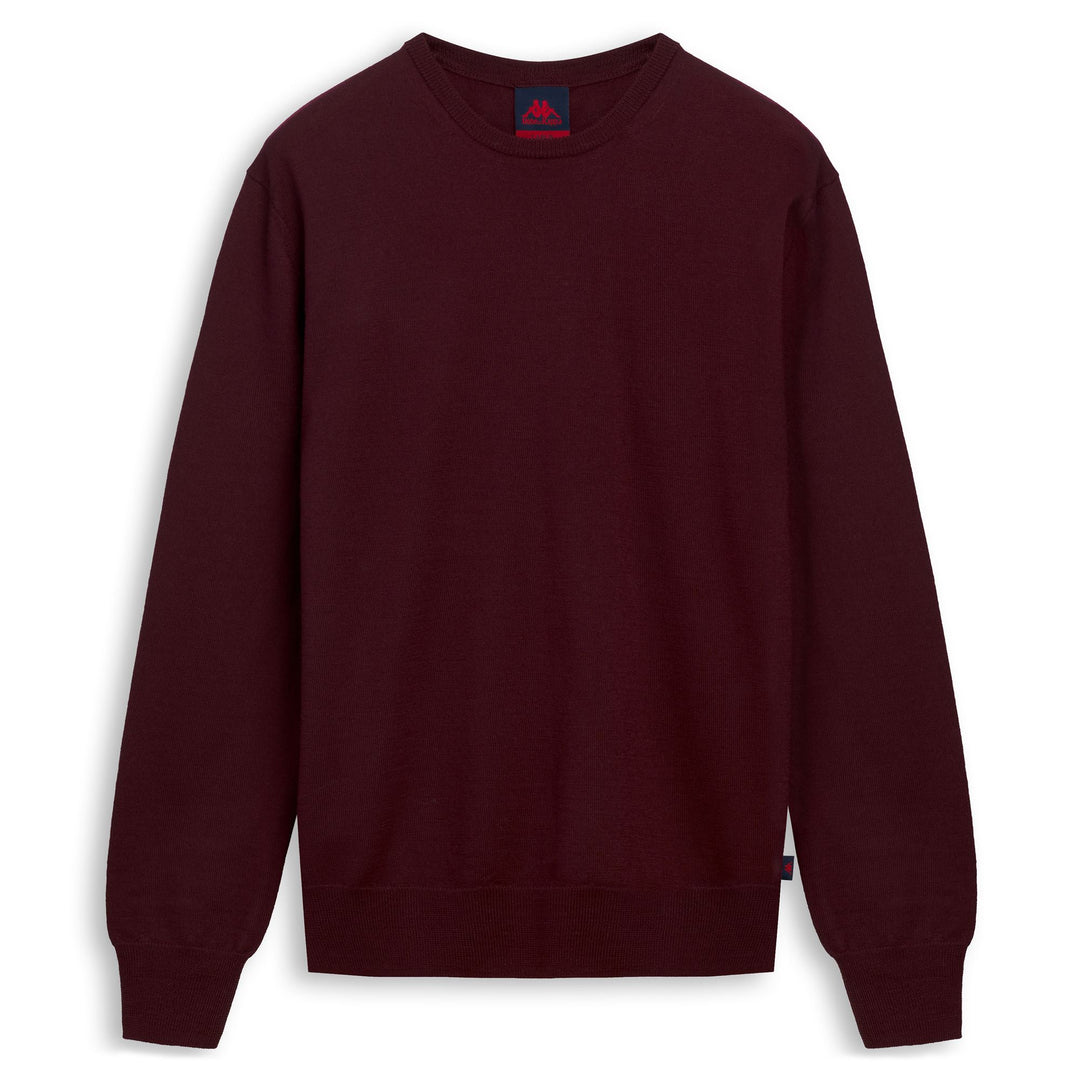 Maglione da uomo rosso in lana merino, vestibilità classica main