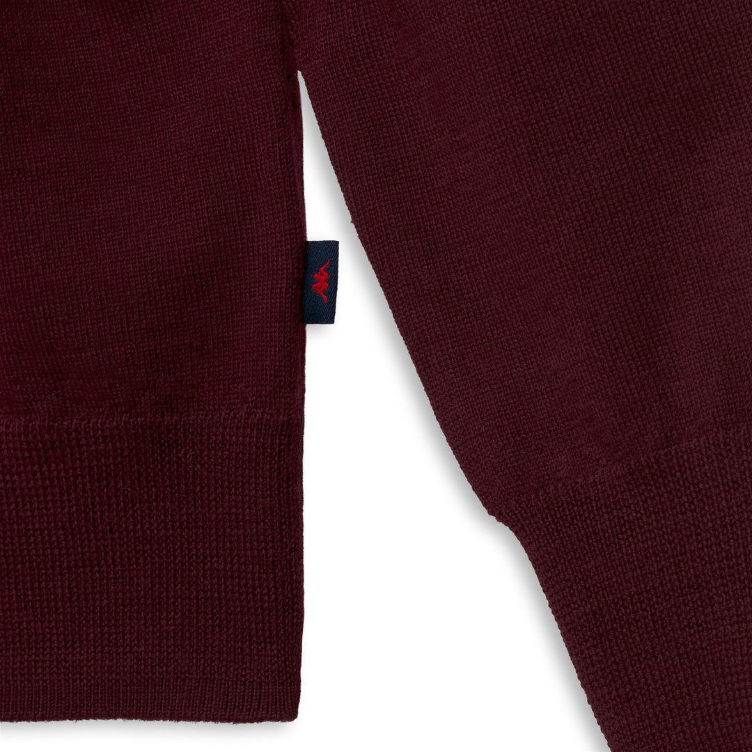 Maglione da uomo rosso in lana merino, vestibilità classica main