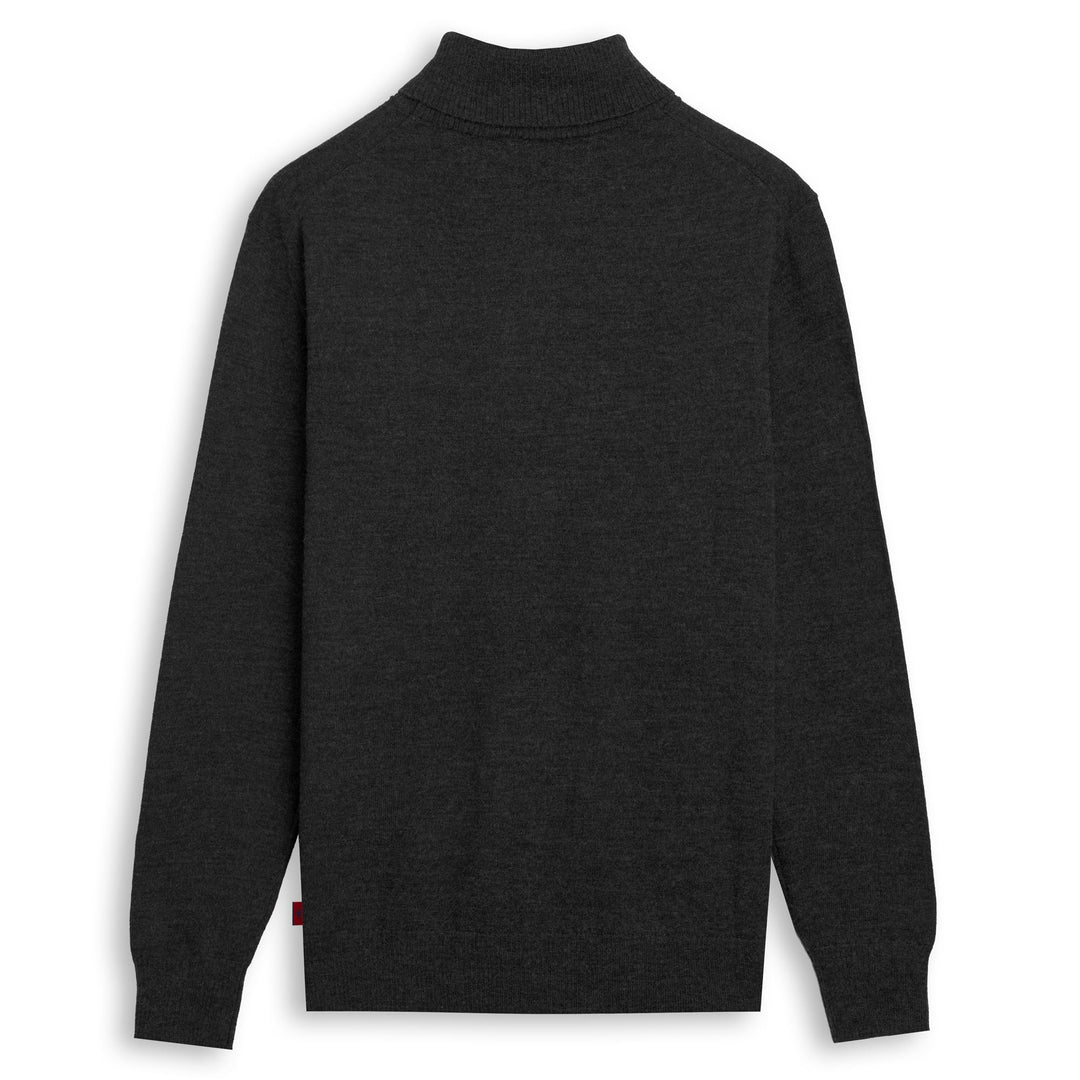 Grey Men's Slim Fit Merino Wool Turtleneck Pullover main