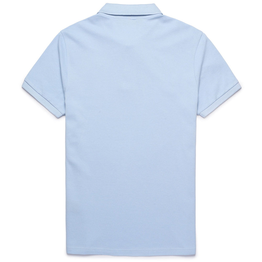 Polo de algodón azul celeste de corte entallado para hombre main