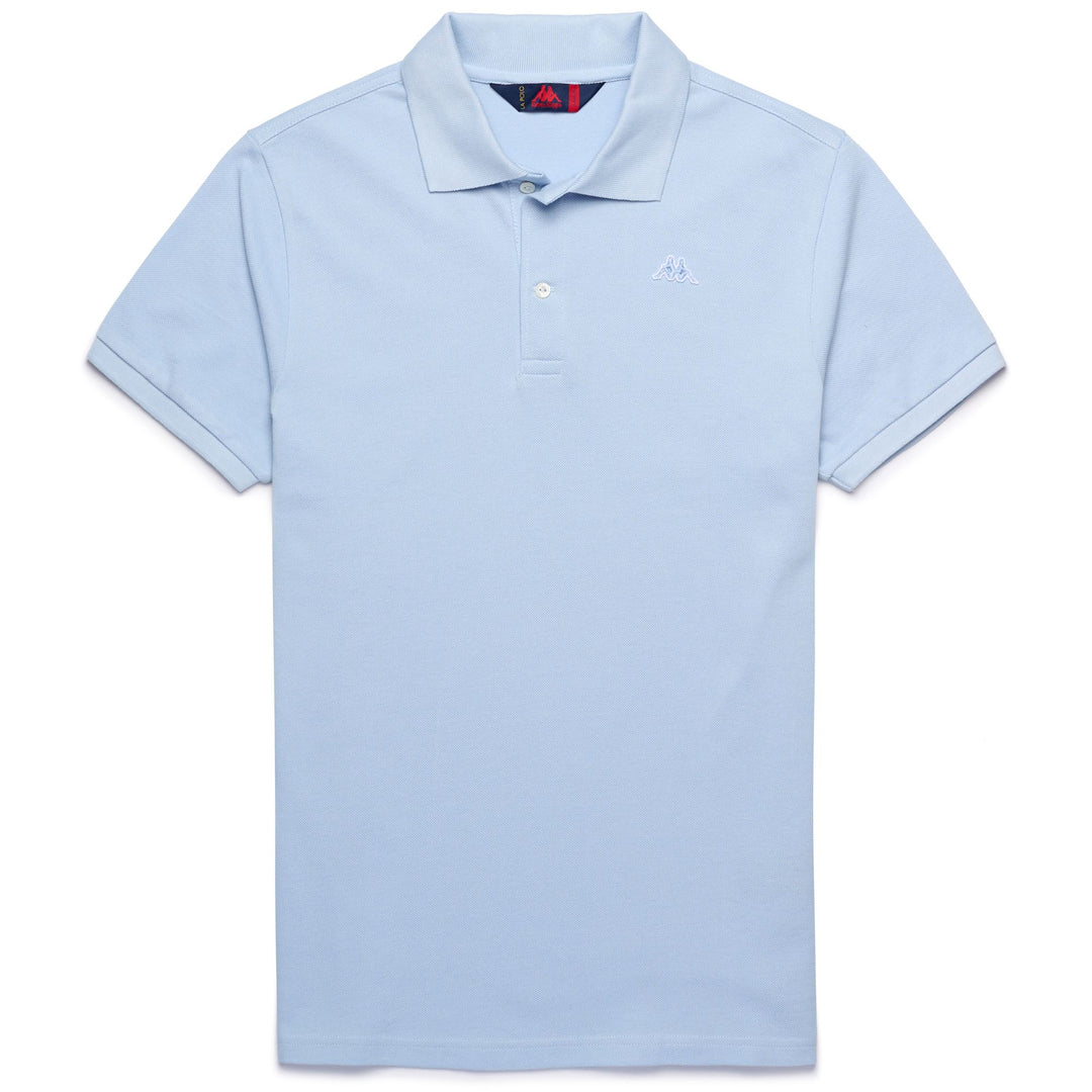 Azure blue Men's Slim Fit Cotton Polo Shirt 01