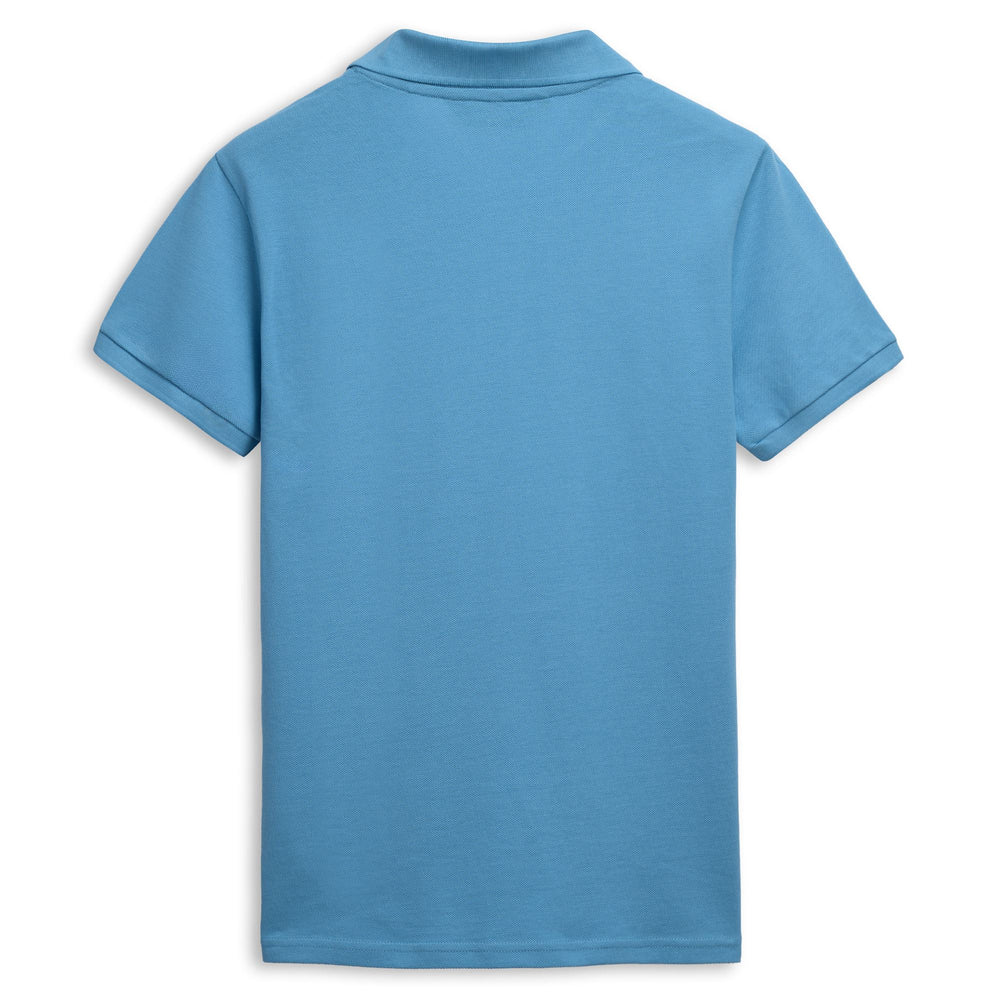 Polo en coton bleu pour homme, coupe ajustée et décontractée 02