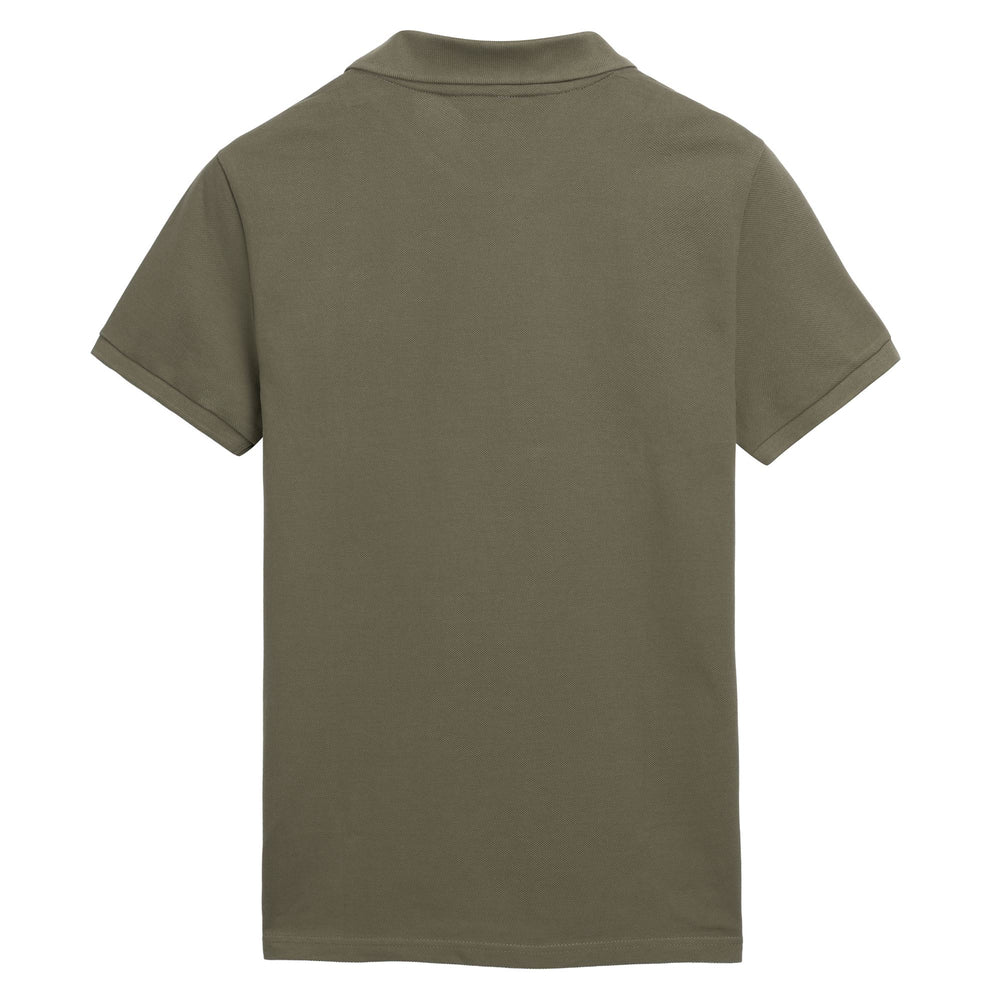Polo en coton décontracté pour homme, coupe ajustée, vert 02