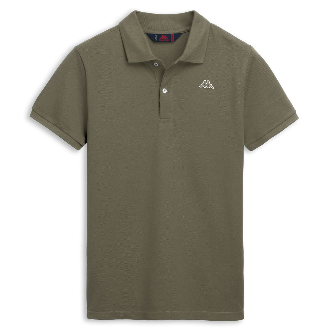 Polo en coton décontracté pour homme, coupe ajustée, vert 01
