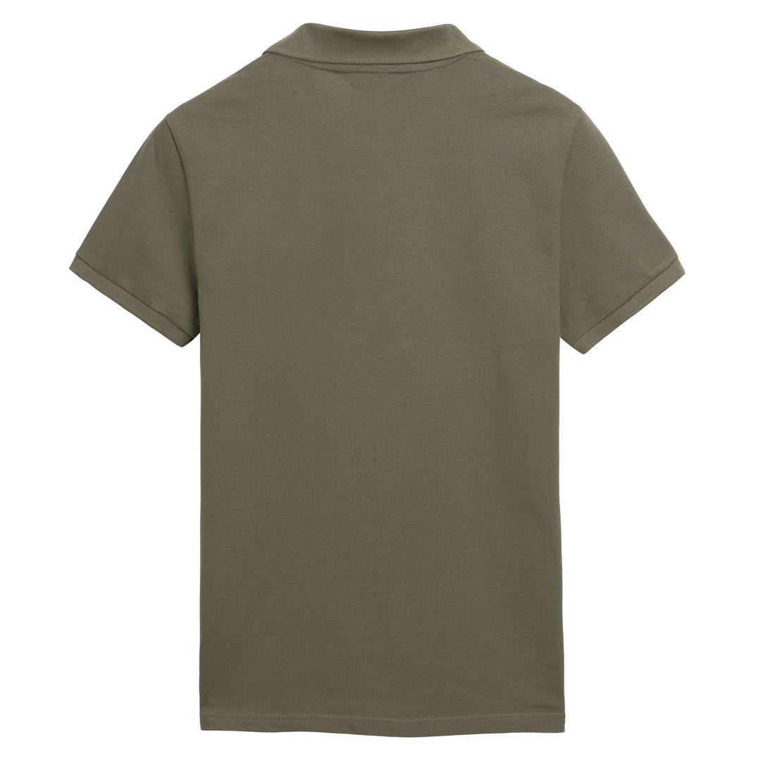 Polo informal de algodón verde ajustado para hombre main