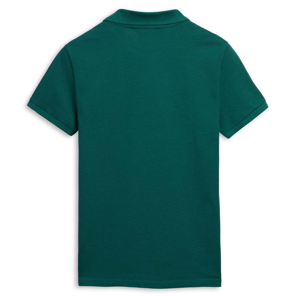 Polo informal de algodón verde ajustado para hombre 02