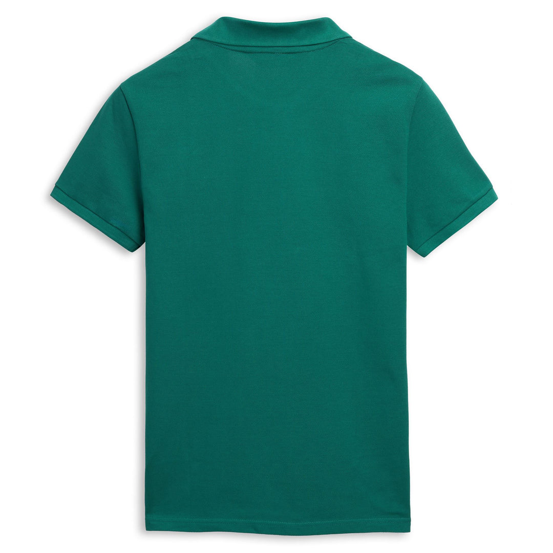 Polo en coton décontracté pour homme, coupe ajustée, vert main