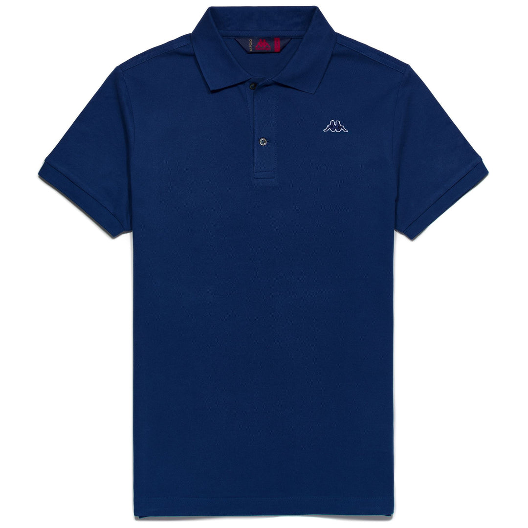 Polo clásico de algodón azul cobalto para hombre 01