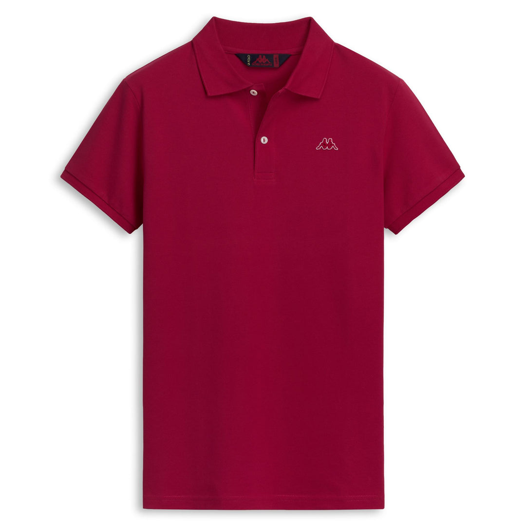 Polo rouge homme coupe slim en coton décontracté 01
