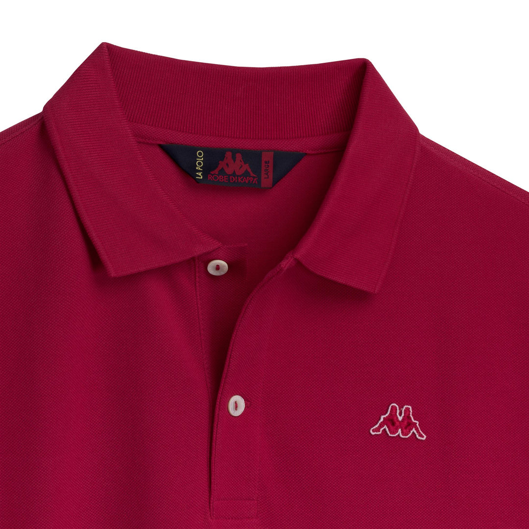 Polo rouge homme coupe slim en coton décontracté main