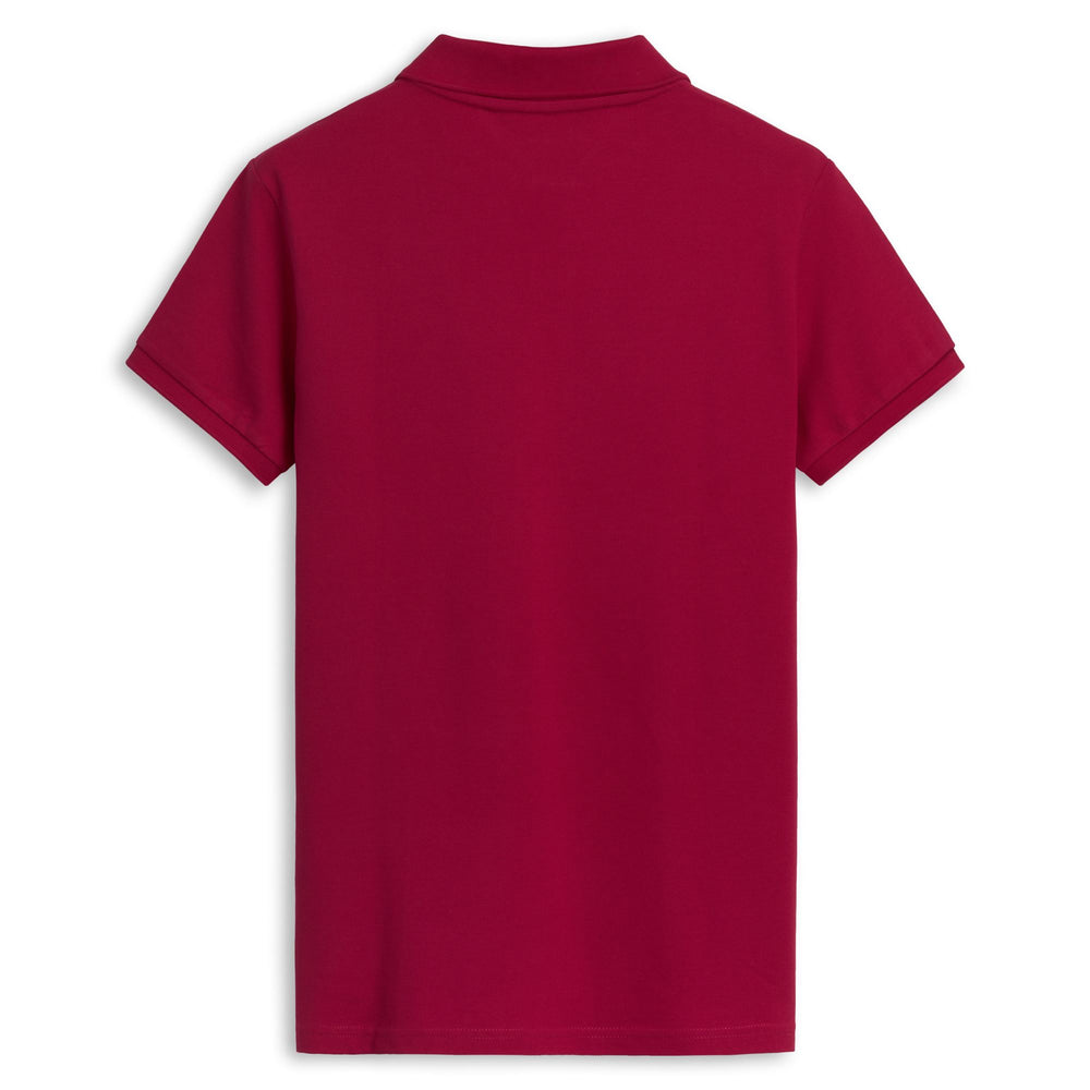 Polo rouge homme coupe slim en coton décontracté 02
