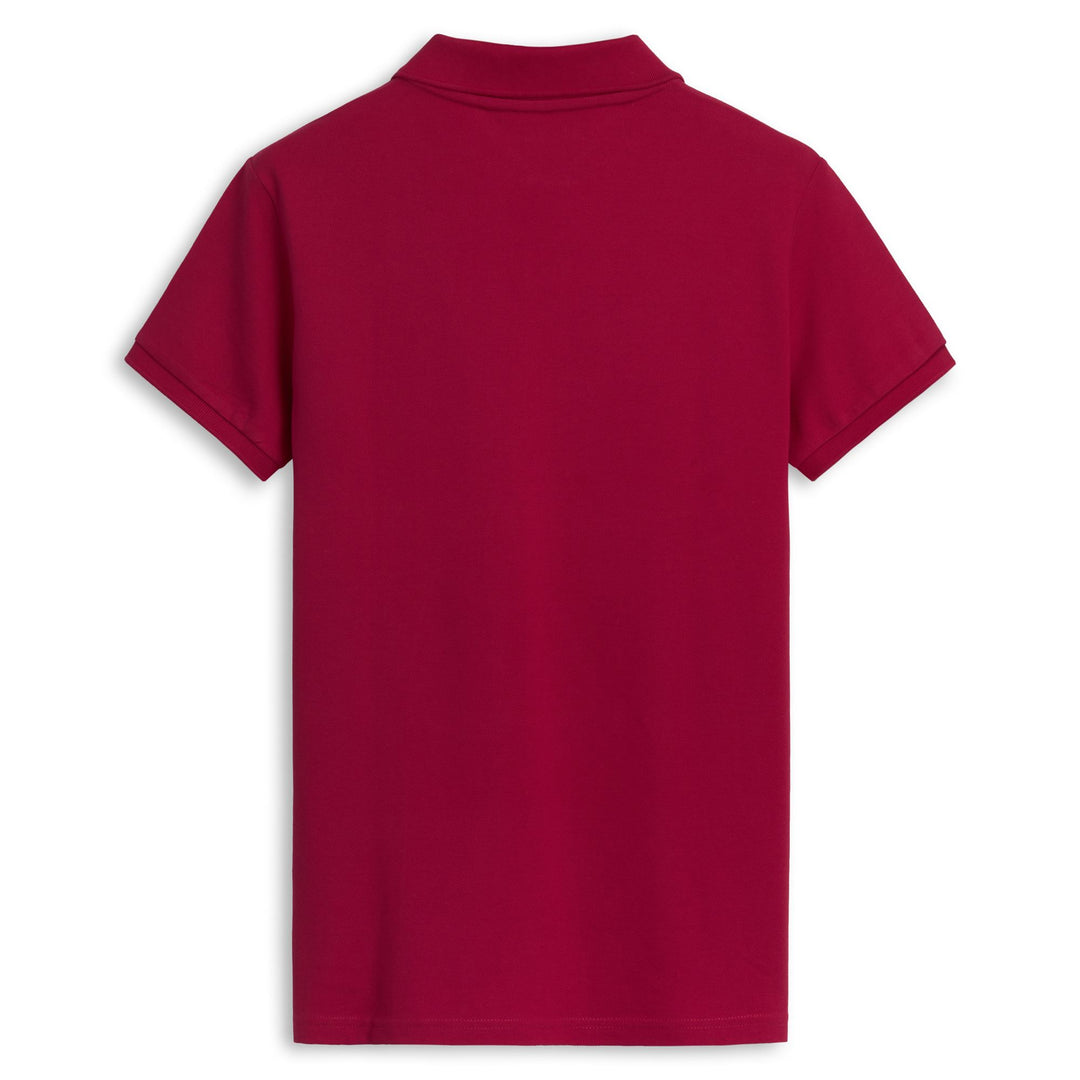 Polo rouge homme coupe slim en coton décontracté main