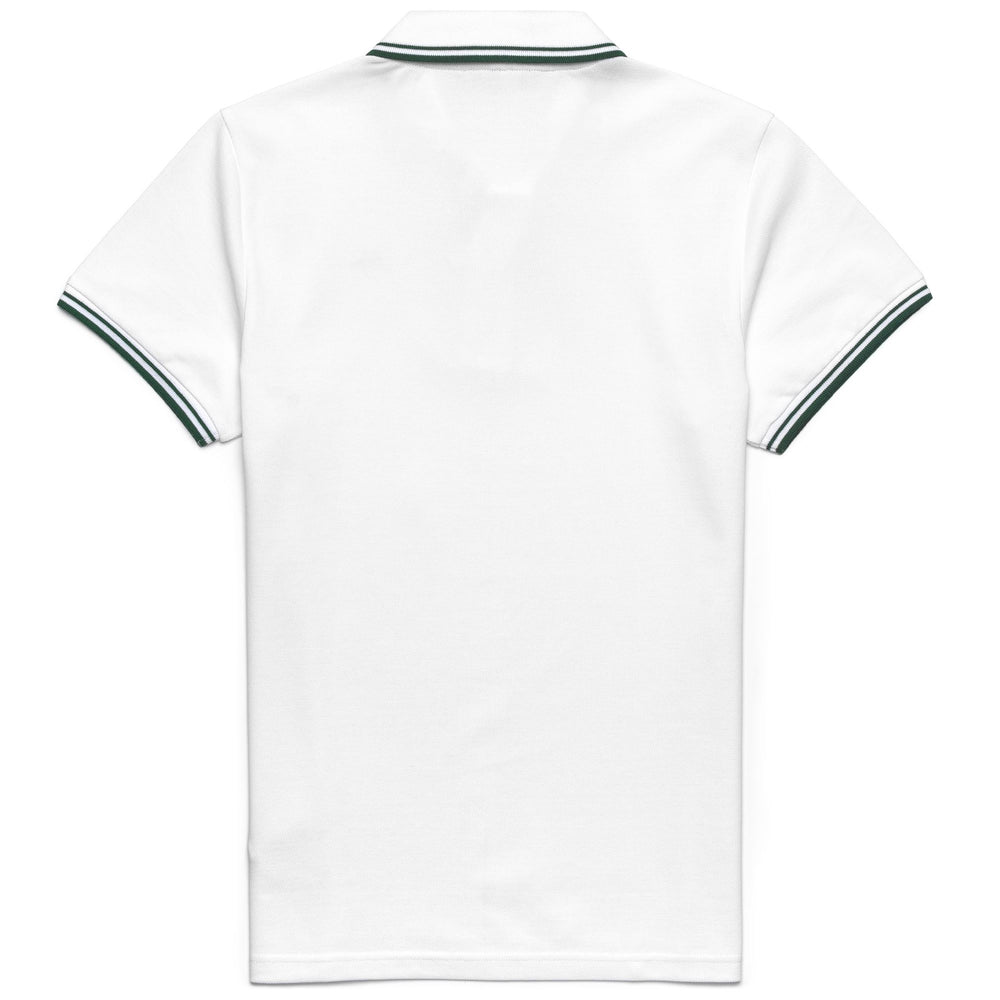 Natural White Men's Slim Fit Cotton Polo with Striped Details 02