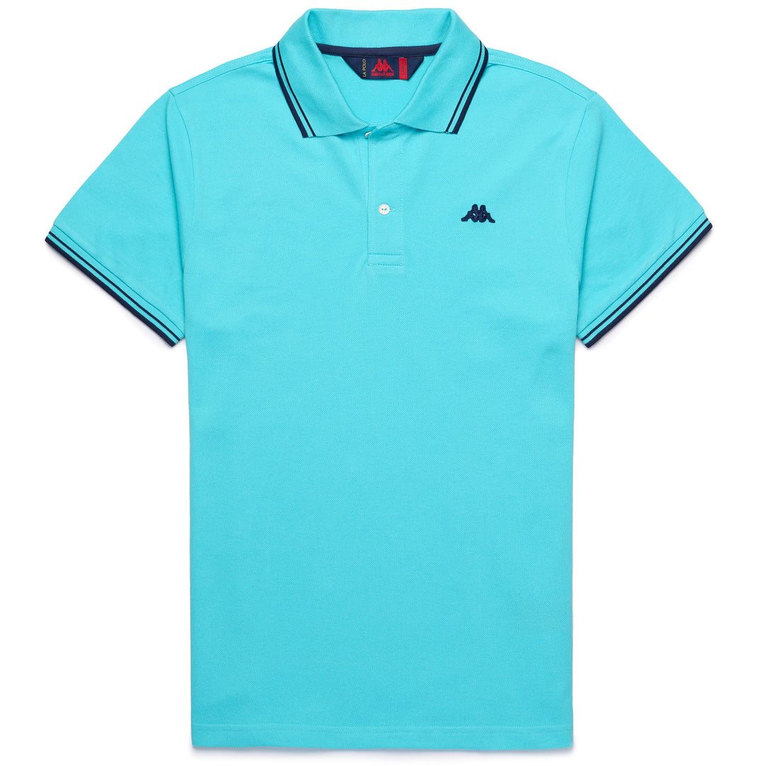 Turquoise Blue Men's Slim Fit Cotton Polo Shirt main