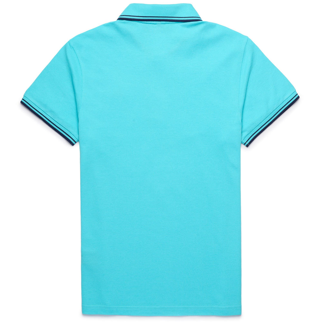 Turquoise Blue Men's Slim Fit Cotton Polo Shirt main