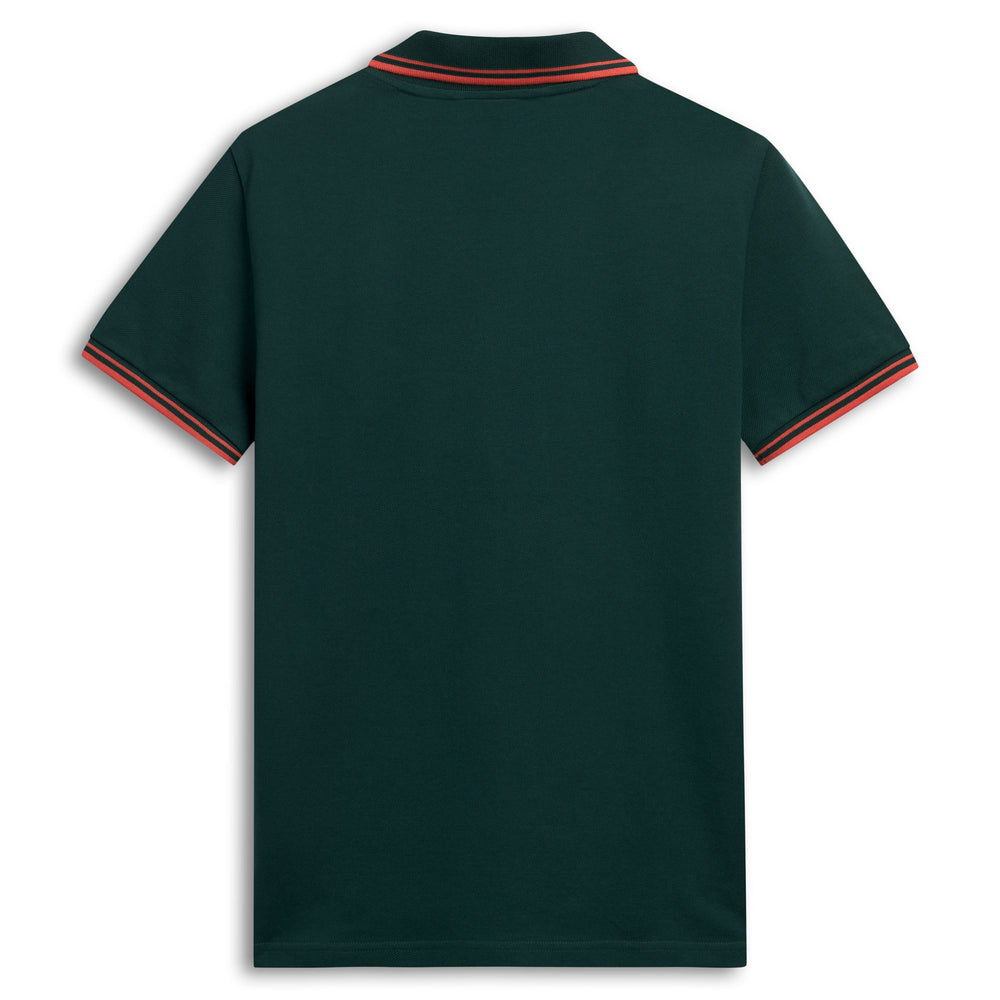 Polo en coton décontracté pour homme, coupe ajustée, vert 02