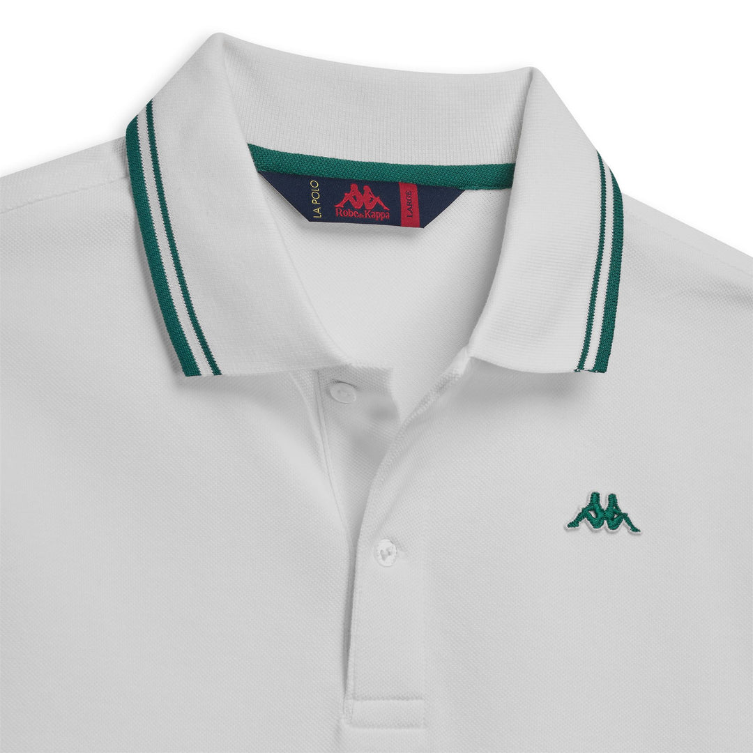 Polo blanc pour homme, coupe ajustée, en coton décontracté main