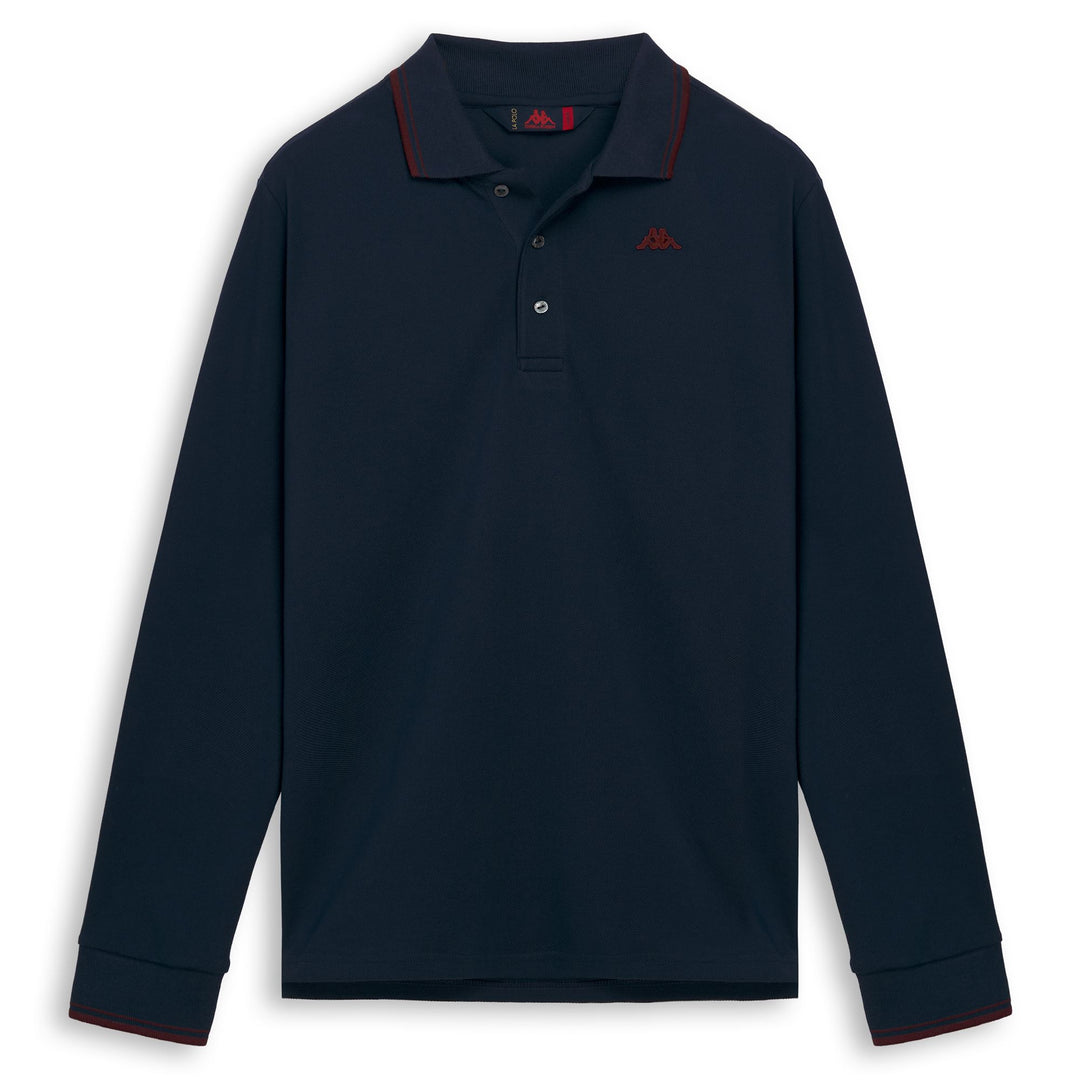Blue Iris Men's Slim Fit Casual Long Sleeve Polo Shirt 01
