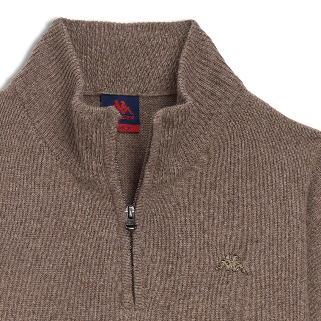 Maglione da uomo in lana, vestibilità classica, colore marrone. main