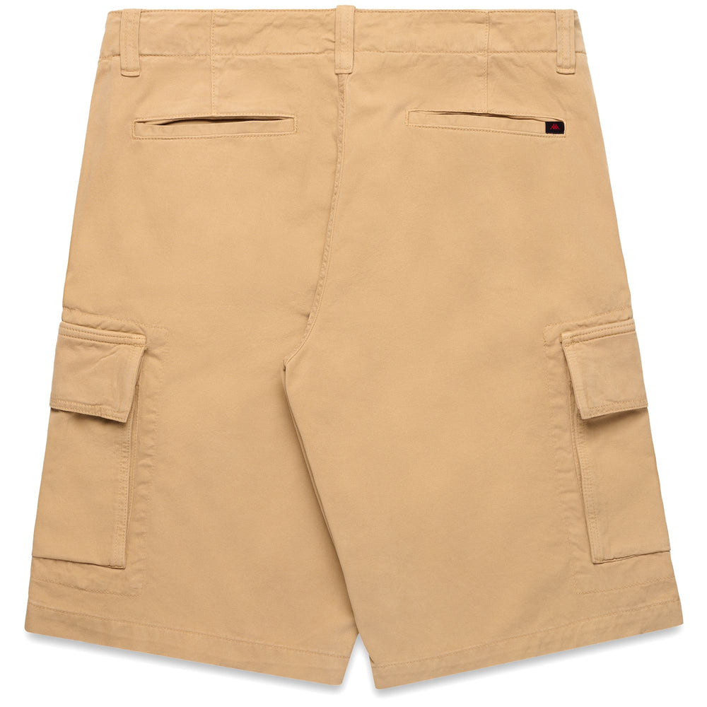 Beige Men's Classic Regular Fit Cotton Cargo Shorts 02