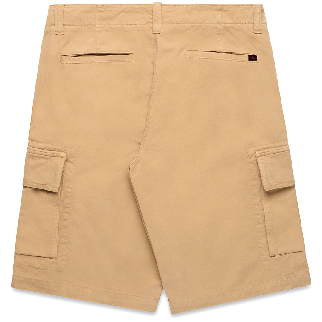 Beige Men's Classic Regular Fit Cotton Cargo Shorts main