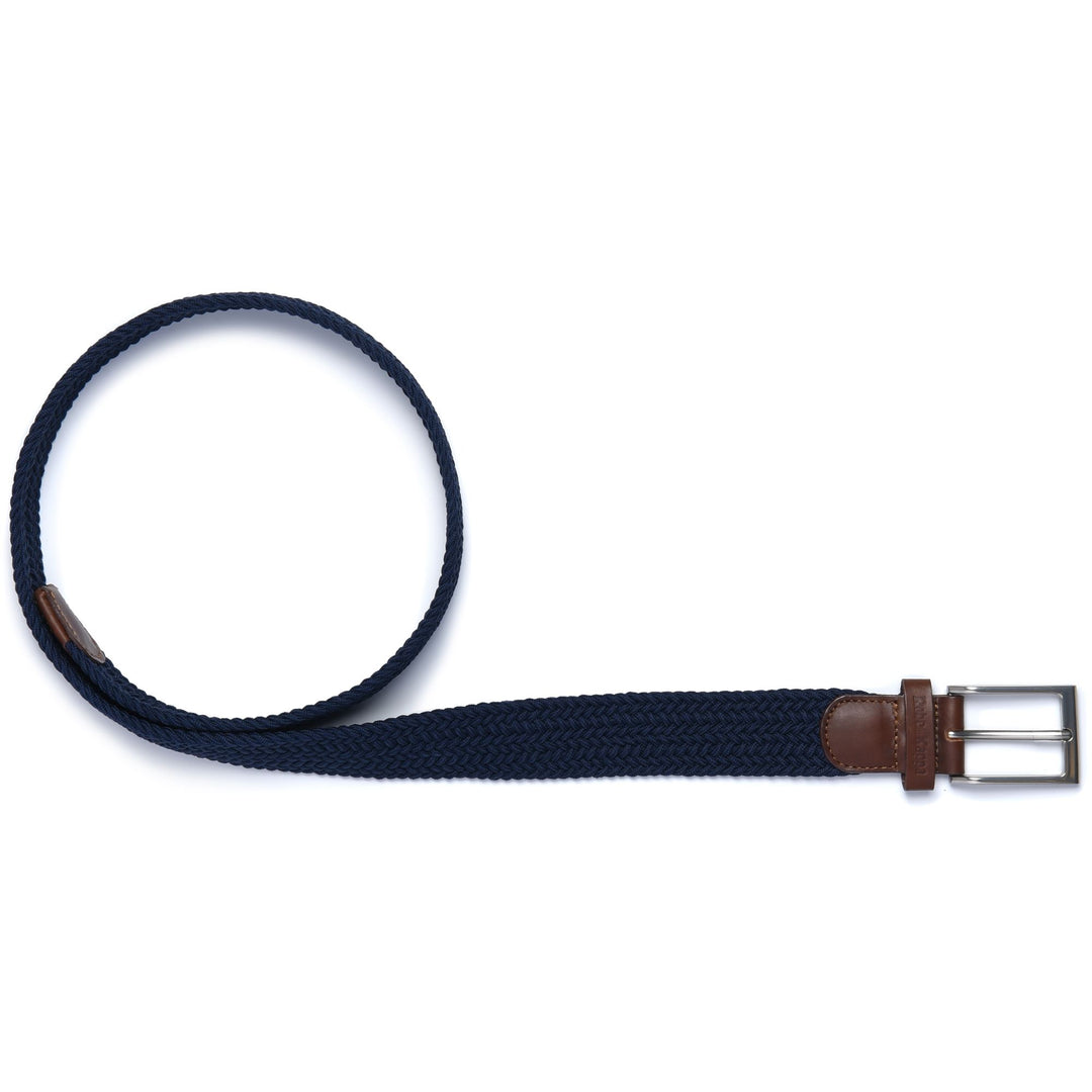 Intense Blue Unisex Braided Casual Belt with Leather Details 01
