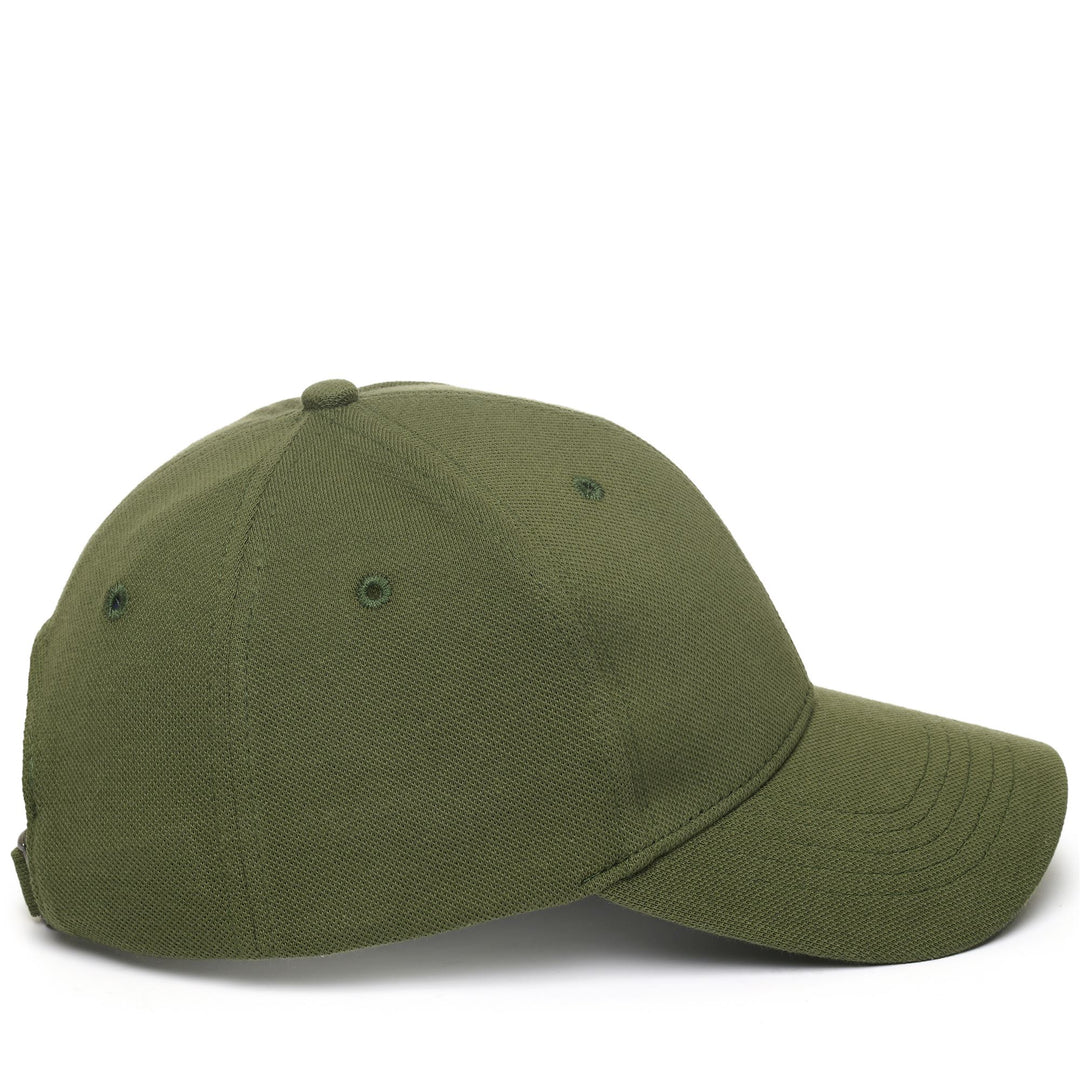 Cappellino da Baseball in Cotone Unisex Verde Olivina con Fibbia Regolabile main