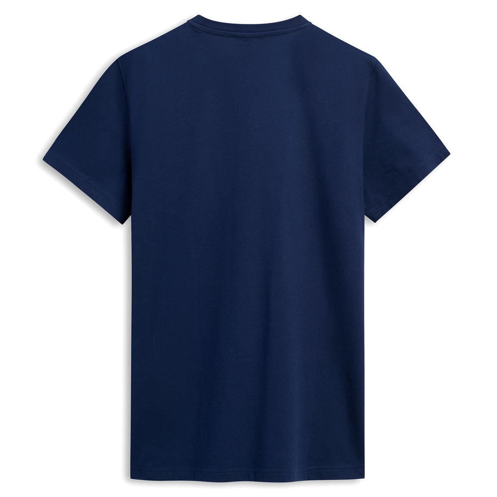 T-shirt bleu homme coupe slim en coton décontracté 02