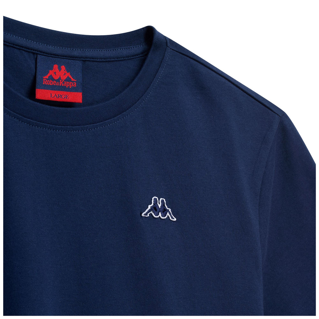 Camiseta de algodón azul iris para hombre, corte entallado y logotipo de Omini main