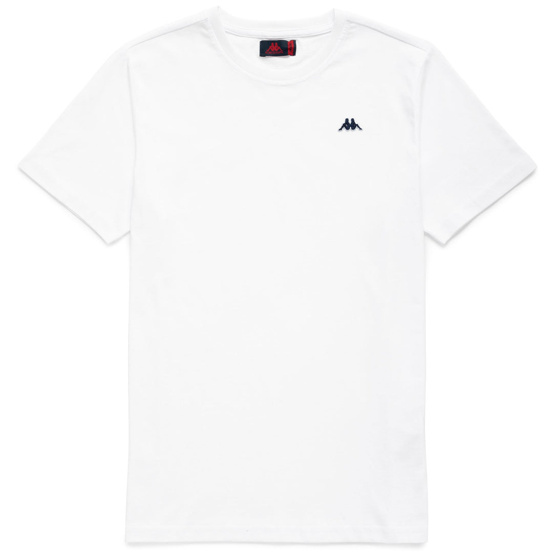 T-Shirt Classica Slim Fit Uomo Cotone Blu Bianca 01