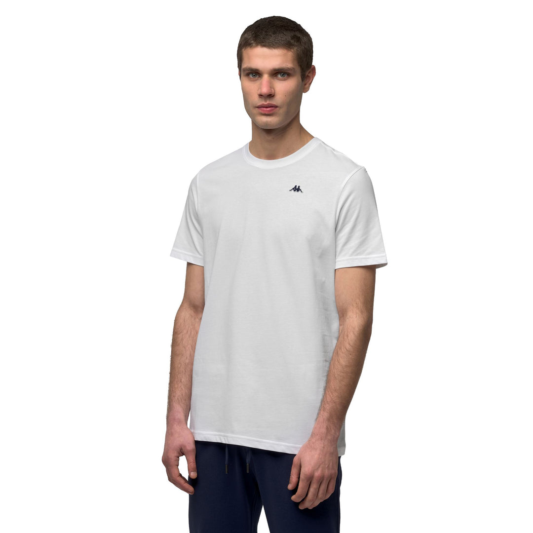 Camiseta informal de algodón blanca Slim Fit para hombre 01