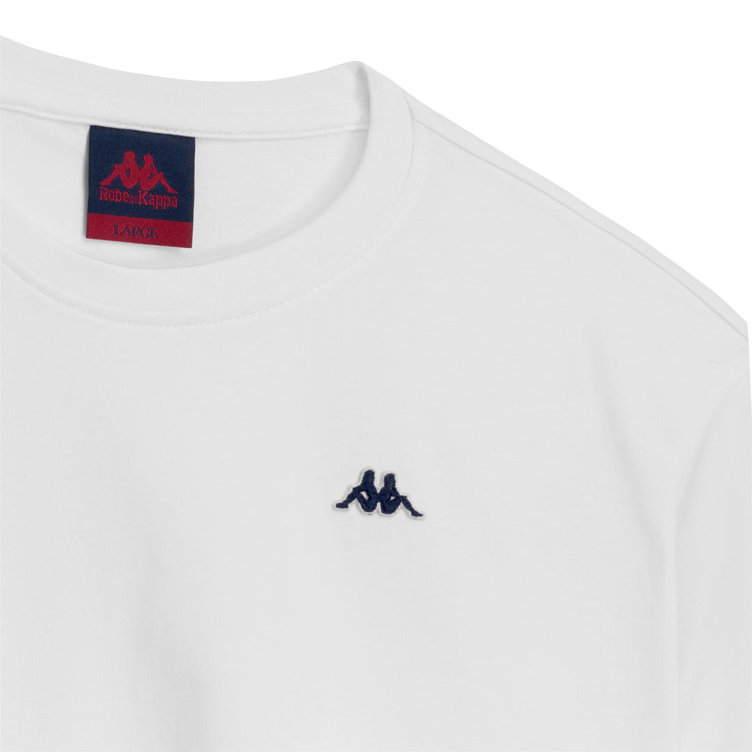 T-shirt blanc pour homme, coupe ajustée, en jersey de coton main