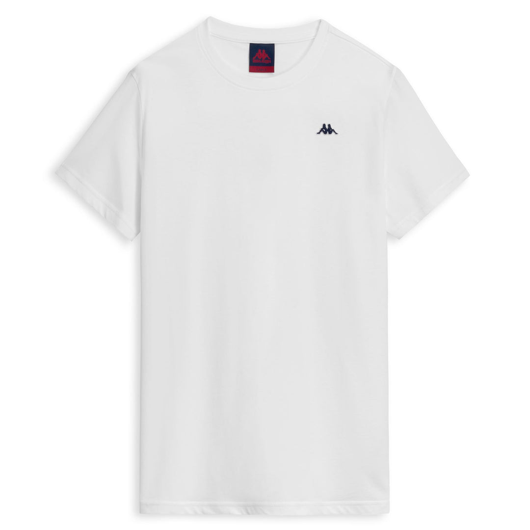 T-shirt blanc pour homme, coupe ajustée, en jersey de coton main