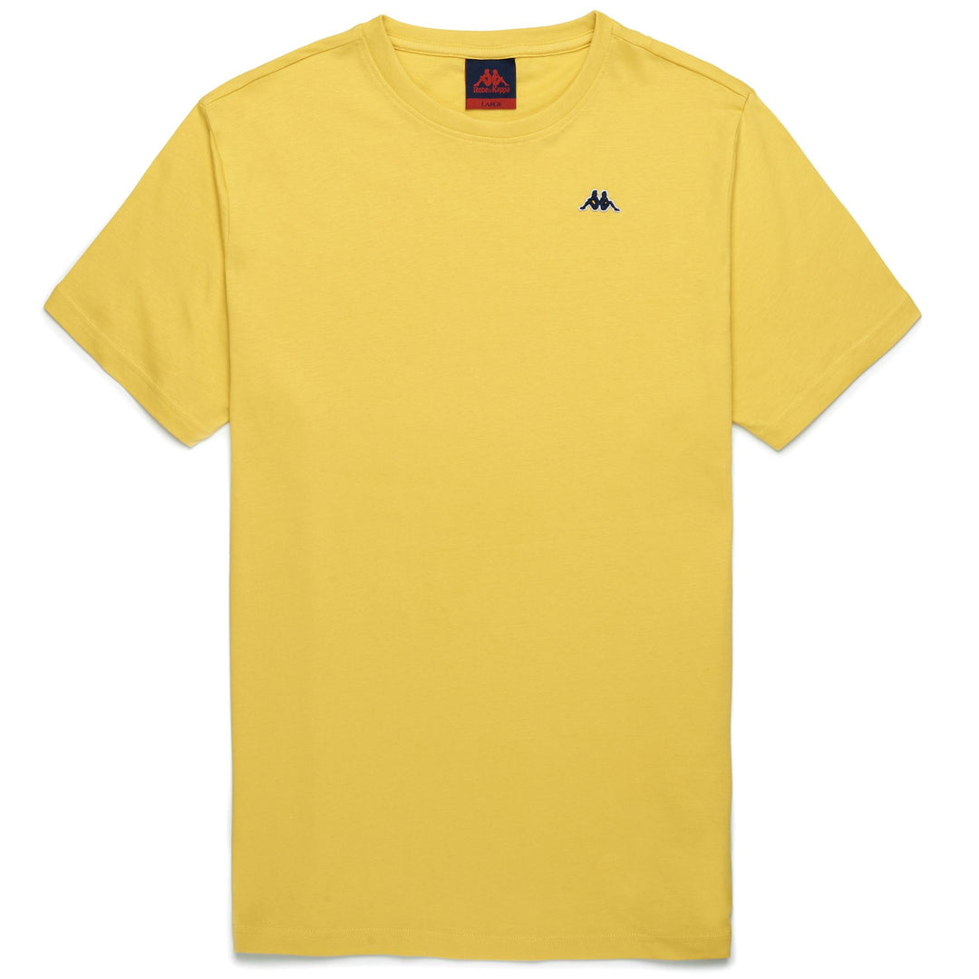 Camiseta clásica de algodón de corte entallado para hombre en amarillo marino main