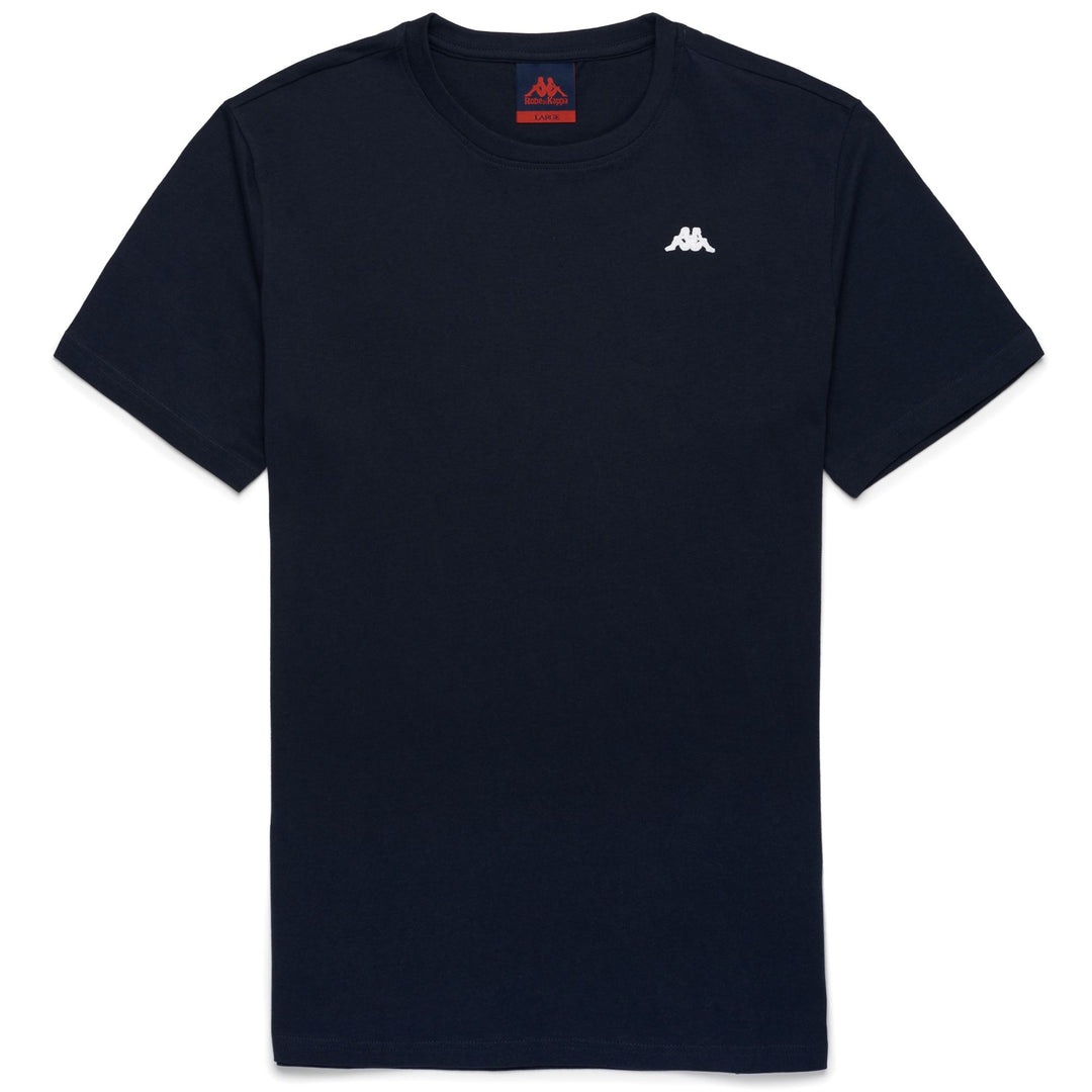 Camiseta clásica de algodón azul marino de corte entallado para hombre main