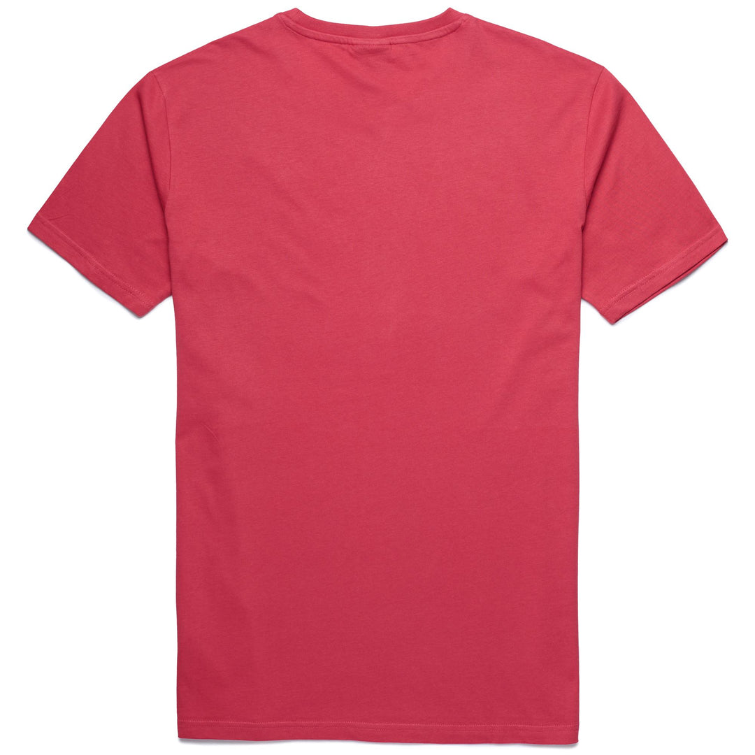Camiseta de algodón entallada para hombre en color rojo arándano main
