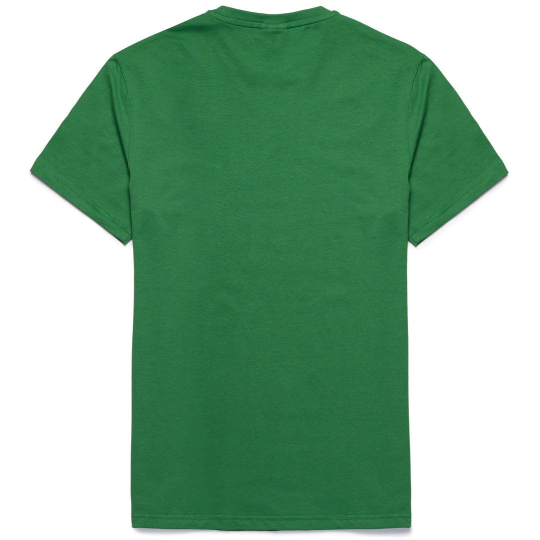 T-Shirt in Cotone Slim Fit Uomo Verde Navy con Logo Omini main