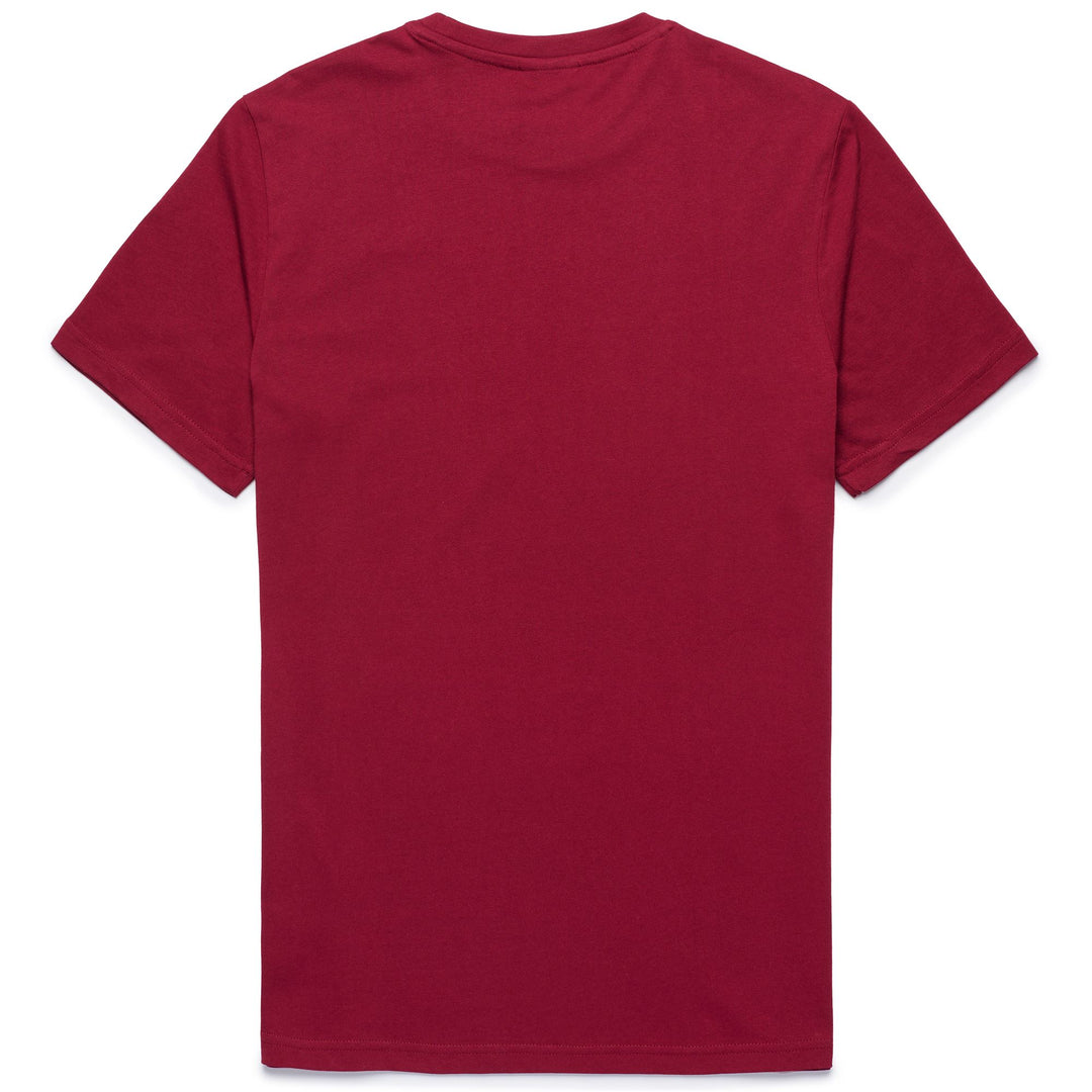 T-Shirt Slim Fit Cotone Uomo Rosso Blu con Logo Omini main