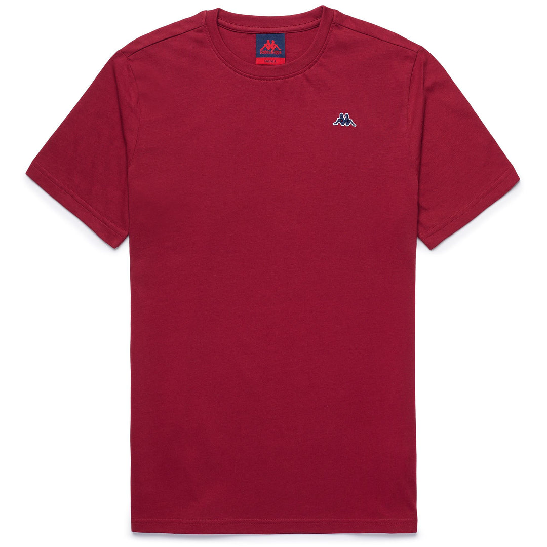 T-shirt rouge homme coupe slim en coton décontracté 01