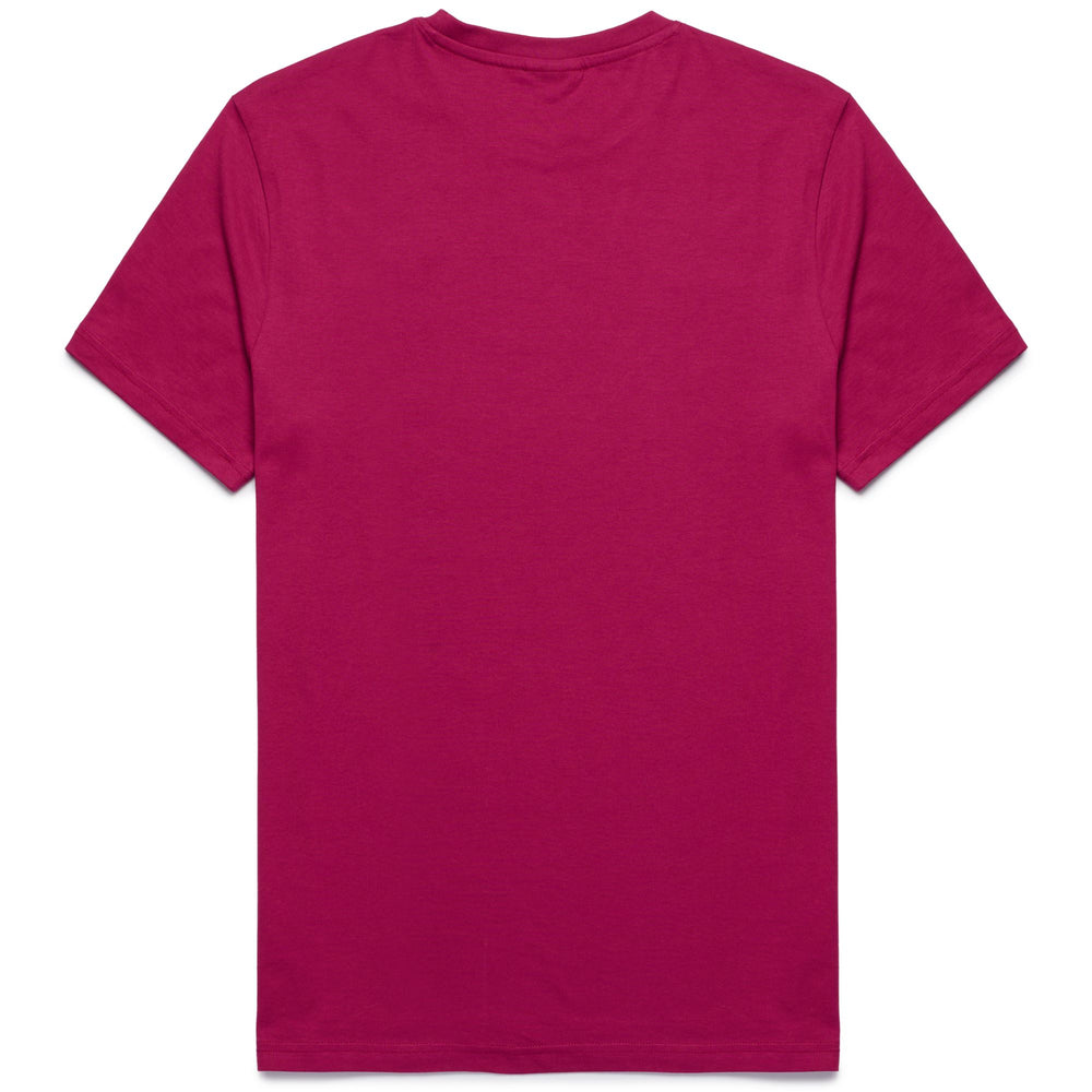 T-Shirt in Cotone Slim Fit Uomo Rossa Lampone e Blu Navy 02