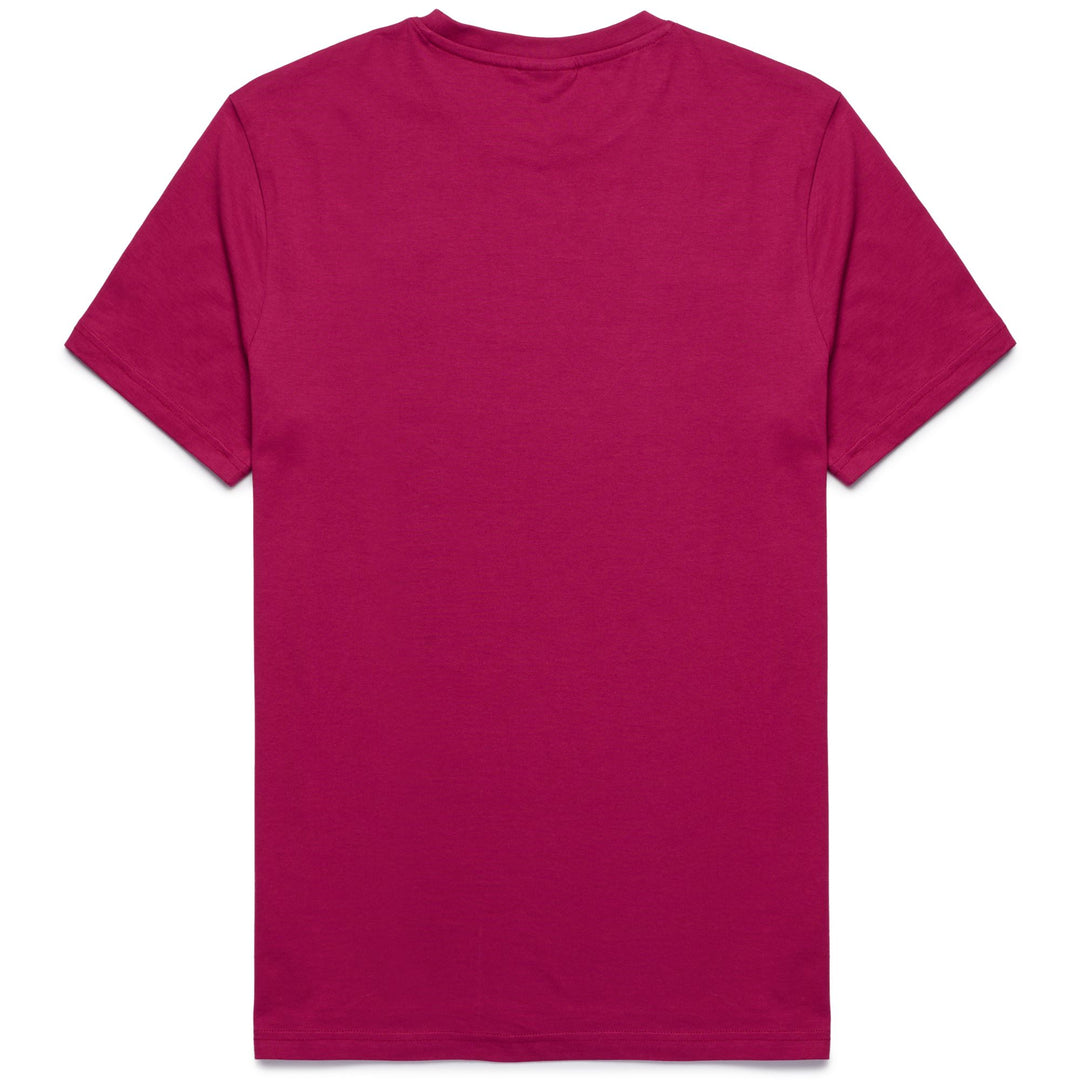 T-Shirt in Cotone Slim Fit Uomo Rossa Lampone e Blu Navy main