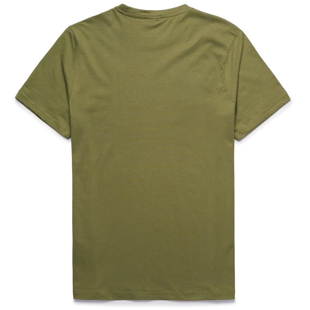 T-Shirt Classica Slim Fit in Cotone Uomo Verde Olivina 02